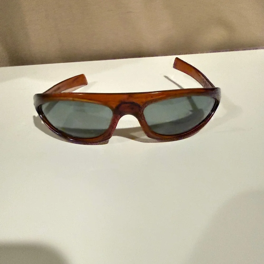 Vintage Ray- Polaroid 155 Amber Wraparound Sunglasses Cyber Y2K Sporty